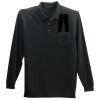 Long Sleeve Silk Touch Polo with Pocket Thumbnail