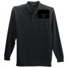 Long Sleeve Silk Touch Polo with Pocket Thumbnail