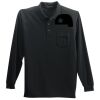 Long Sleeve Silk Touch Polo with Pocket Thumbnail