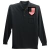 Long Sleeve Silk Touch Polo with Pocket Thumbnail